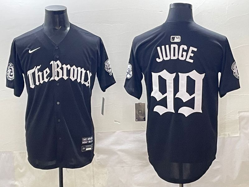 Men 2025 New York Yankees 99 Judge Black Five generations Joint Name Nike MLB Jersey style 31